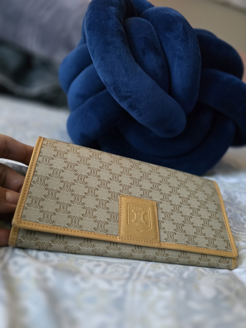 Celine Neutral Monogram Continental Wallet